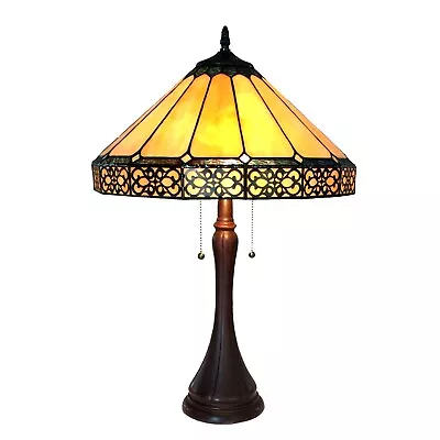 RADIANCE Goods Tiffany-style 2 Light Mission Table Lamp 16  Shade • $105.01