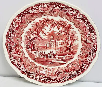 Vintage Mason's IRONSTONE VISTA ENGLAND RED 14  ROUND SANDWICH PLATE • $56