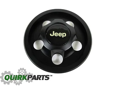 97-05 Jeep Wrangler WHEEL CENTER CAP COVER BLACK WITH JEEP LOGO OEM NEW MOPAR • $67.58