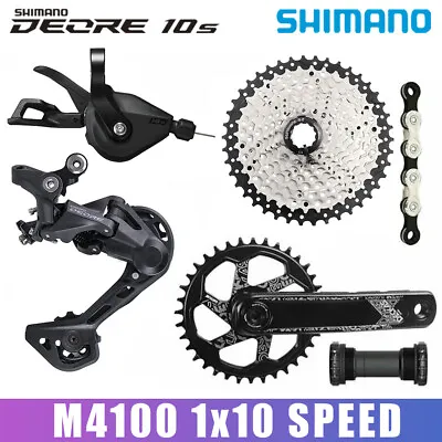 Shimano Deore M4100 1x10 Speed MTB Groupset MC-016 165/170MM Cassette 11-46/50T • $310.18