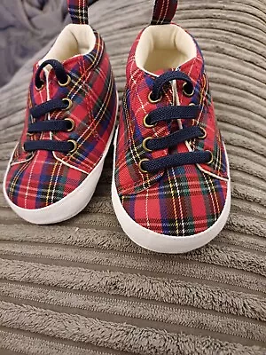 Baby Boys Tartan Shoes 6-12 Months Primark  • £1.50