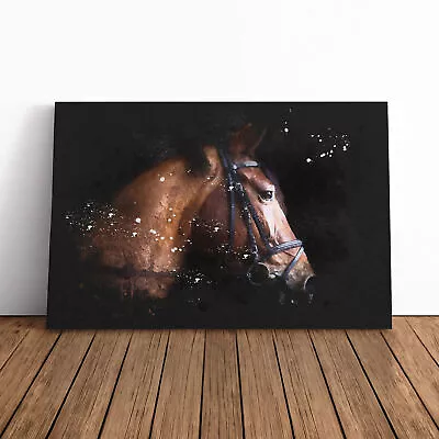 Horse Portrait Canvas Wall Art Print Framed Picture Decor Living Room Bedroom • £29.95