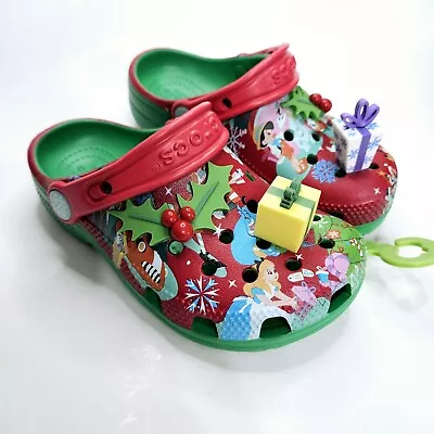 Disney Crocs 2023 Christmas Holiday Presents Mickey & Friends Clogs Size C 10 • $55.96