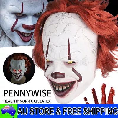 Horror Clown Mask Halloween Joker Mask Clown Mask Halloween Cosplay Horror AU • $22.89