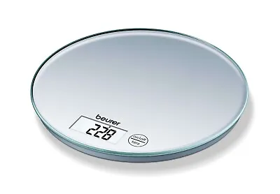 Beurer Round Digital Kitchen Scales KS28 Silver Colour • £9.99