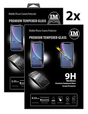 $10.95 • Buy 2x Screen Protective Glass 9H Tempered Genuine Laminated For IPHONE Models