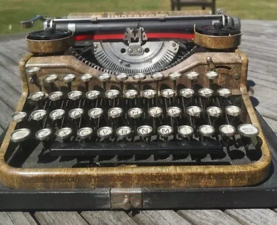 Underwood Portable Typewriter 4 Bank 1927 Spanish Green Wood Arturo W. Boote • £330