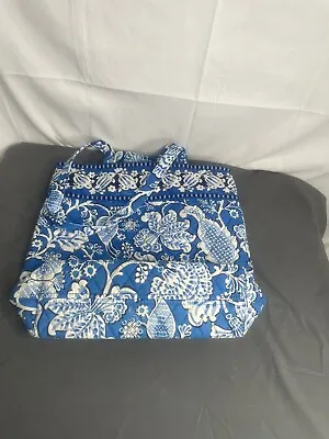 Vera Bradley Women's Blue Lagoon Floral Shoulder Tote Bag • $19.99