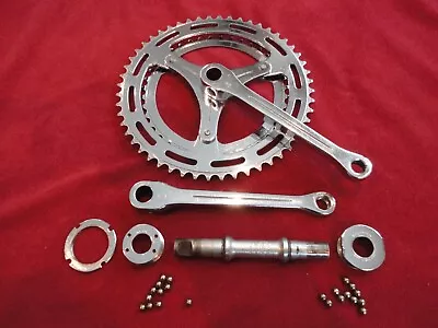 Vintage Raleigh Cottered Road Double Crank Set – Made In England • $49.75