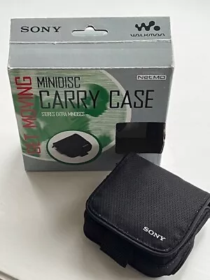 New Boxed Genuine Sony Minidisc Carry Case Pouch Net MD Stores Extra Discs • £29.99