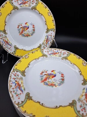 $59.99 • Buy Andrea By Sadek Kingscote Chelsea Bird Salad / Dessert Plates 8.25  Set Of 8