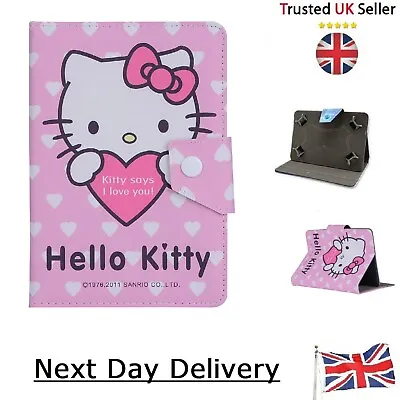 Hello Kitty Protective Stand-up Case For 7  8  9.7  10.1  10.2  10.4 10.5  Tabs • £15.99
