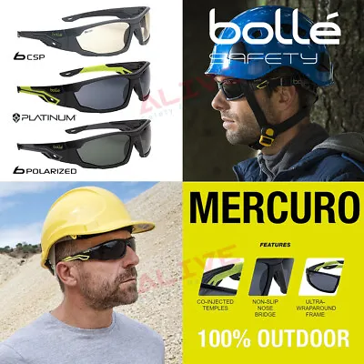 Bolle Safety Glasses MERCURO Spectacles 99.99% UVA UVB Protection Sporty Cycling • £9.99
