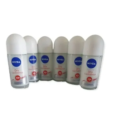 £15.99 • Buy 6 X Nivea DRY CONFIDENCE Anti Perspirant 48HR Deodorant Roll On 50ml 