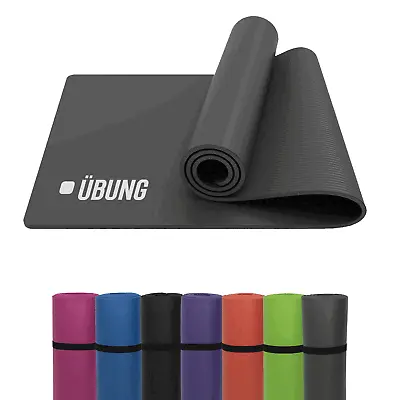 Yoga Mat Non Slip 10mm Thick Gym Mat For Exercise Fitness Pilate 183x60cm • £11.49