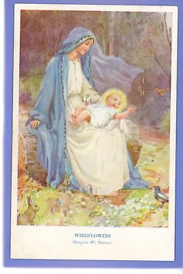 Old Vintage Postcard Mother And Baby Windflowers Religious By Margaret Tarrant • £1.99