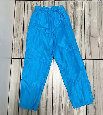 VINTAGE Forresters Pants Size M Blue Nylon Windbreaker Parachute 90's • $24.99