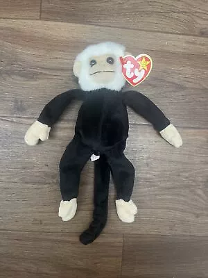 Rare Retired 1998 Ty Beanie Baby Mooch The Monkey With Pe Pellets/tag Errors. • $9.99