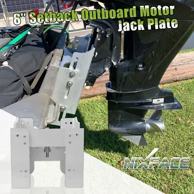 NIXFACE Aluminum 8'' Adjustable Outboard Boat Jack Plate Replacement JPL4800 • $324.72
