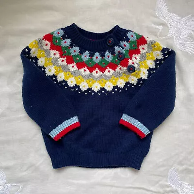 Baby Boden Christmas Fair Isle Jumper 3-6 Months VGUC • £12.95