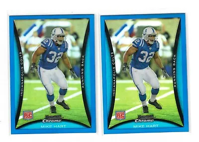 (2) 2008 Bowman Chrome Mike Hart #bc80 Rookie Blue Refractor Lot 064/150 050/150 • $8.99