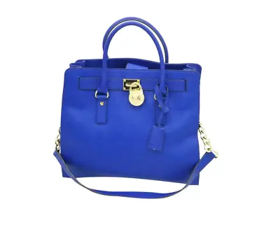 Michael Kors Large Hamilton Cobalt Blue Tote W/ Pad Lock • $144