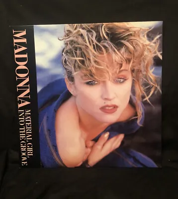 MADONNA MATERIAL GIRL INTO THE GROOVE 45RPM 12  W/Insert JAPAN ISSUE P-5199 NM • $17.50