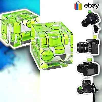 3 Axis Triple Bubble Spirit Level Flash Hot Shoe Mount For DSLR SLR Camera • £3.75