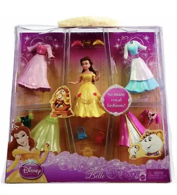 Belle Mini  Doll W/Tiarashandbags And Outfits/Disney.Mattel./3 1/2  • $25