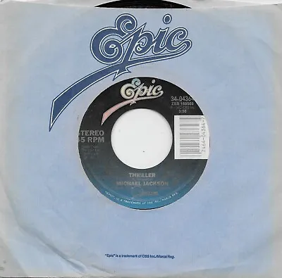 MICHAEL JACKSON  Thriller / Can't Get Outta The Rain  Original 45 • $9.99