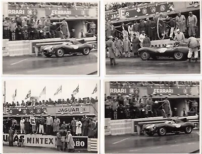 X4 JAGUAR D-TYPE XKC402 LE MANS 24 HOURS 1954 HAMILTON ORIGINAL PERIOD PHOTO S • £50