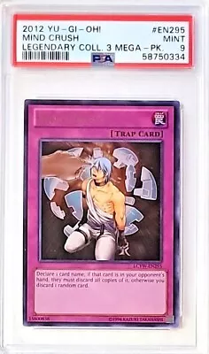 Yugioh PSA 9 Mint 2012 Mind Crush LCYW-EN295 Ultra Rare • $15