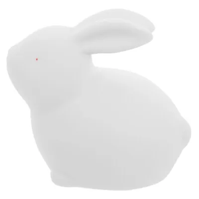  White Ceramics Jade Rabbit Ornament Office Car Auto Accessories Figurine • £9.19