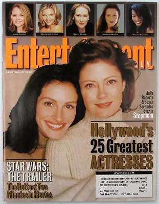 Entertainment Weekly 460 Nov 27 1998 25 Greatest Actress Julia Roberts Sarandon • $15