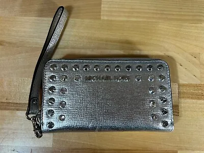 Michael Kors Silver / Gray Studded And Rhinestones Wallet • $40