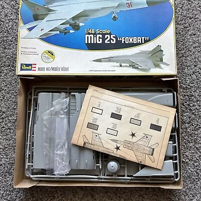 Revell MiG 25 FOXBAT  1/48 Scale Model Kit H-290 1978 • $35