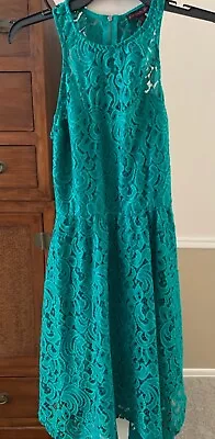 Material Girl Blue Green JUNIORS Lace Party DRESS. Size Small. Pretty! • $14.99