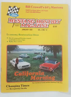 Mustang Monthly Magazine January 1981 Vol. 3 Num. 12 • $10.91