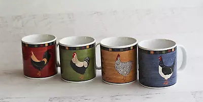 Warren Kimble Country Quartet Coffee Mug Set Of 4 - Roosters Farmhouse Décor • $25