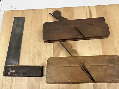 Vintage Tools - 2 Moulding Planes (Sandusky Tools 177 And 3/8  Plane)Plus Square • $40