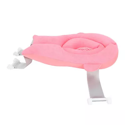 (Pink)Adjustable Baby Bath Tub Cushion With Pillow Support Ergonomic Design • £13.14