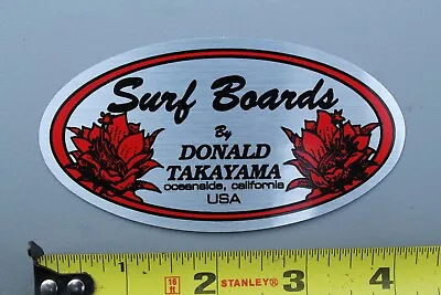 Donald Takayama Surfboards Oceanside Red Silver OG V56A Vintage Surfing STICKER • $21