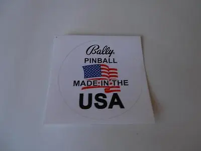 Bally Made In The USA Pinball Glass Decal  : Mr Pinball Master Of Part Supplies • $5.90