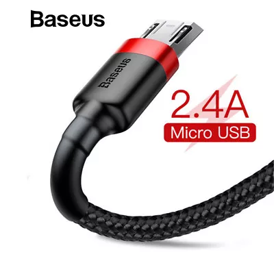 Baseus 2.4A Micro USB 2.0 Fast Charge Charging USB Data Sync Nylon Cable Cord • $8.99