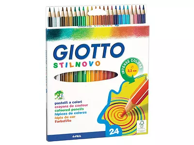 24 X Giotto Stilnovo Colouring Pencils - Hexagonal - Ideal For Adult Colouring • £9.99