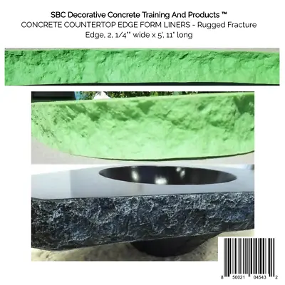 $67.95 • Buy Concrete Countertop Edge Form Liners - Rugged Fracture Edge, 2, 1/4   Wide X 5',