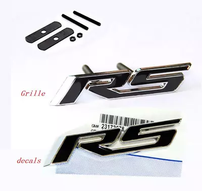 2x Car Front Grille Badge Hood Rear Trunk Emblem Black For Chevy Camaro RS • $73.99