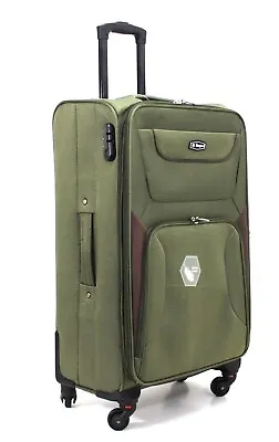 Large 4 Wheel 28  Suitcase Expandable Lightweight Luggage Travel Cabin Trolley • £42.99