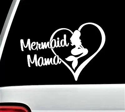 Mermaid Mama Heart Decal Sticker For Car Window BG 764 • $3.98