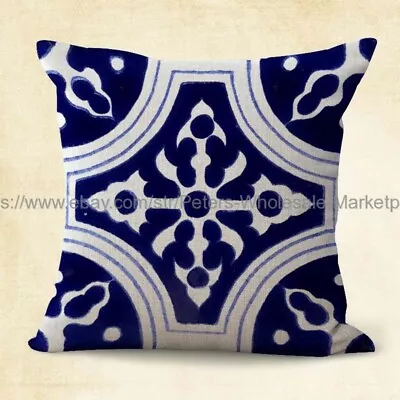 Decorative Throws Spanish Mexican Talavera Cushion Cover • $14.99